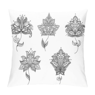 Personality  Black And White Floral Motifs Of Persian Style Pillow Covers