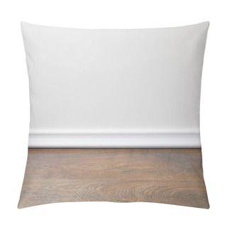 Personality  White Wall And Wooden Floor In Apartment Pillow Covers