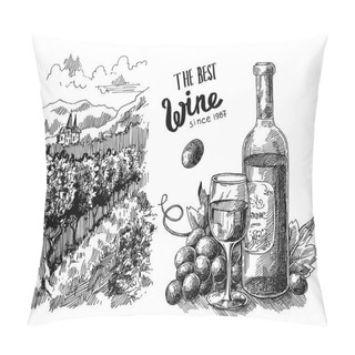 Personality  Vector Illustrations Vineyard Pillow Covers