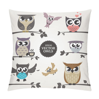 Personality  Owl Emotions Pillow Covers