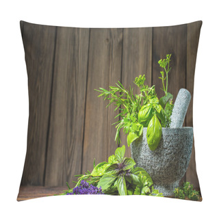 Personality  Mortar With Herbs Pillow Covers