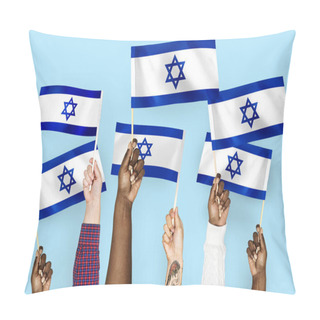 Personality  Hands Waving Flags Of Israel Pillow Covers