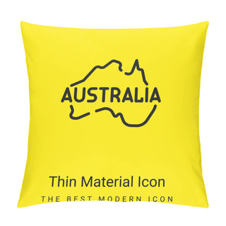 Personality  Australia Minimal Bright Yellow Material Icon Pillow Covers