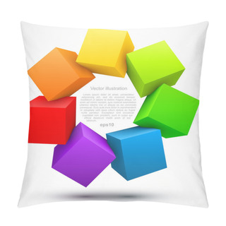 Personality  Colored Cubes 3D Pillow Covers