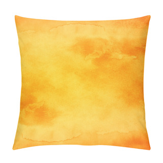 Personality  Watercolor Orange Texture Background. Pillow Covers