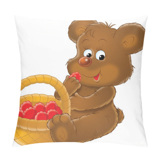 Personality  Bear Eat Raspberries Pillow Covers
