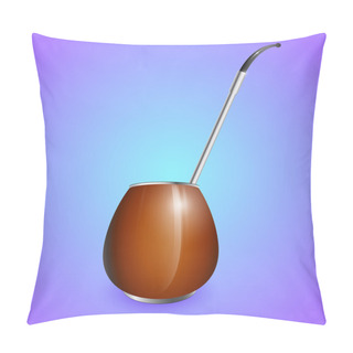 Personality  Mate Calabash. Vector Illustration. Pillow Covers