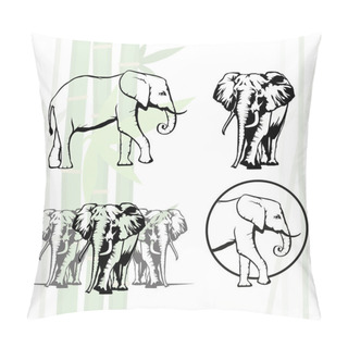 Personality  Elephant Logo Set Pillow Covers