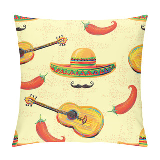 Personality  Mexican Seamless Music Pattern Pillow Covers