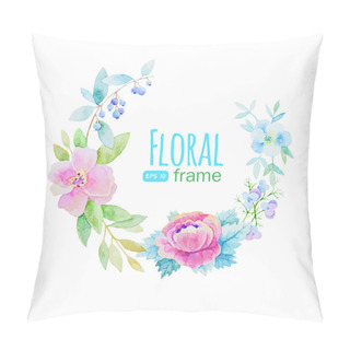 Personality Vector Flowers Frame Pillow Covers