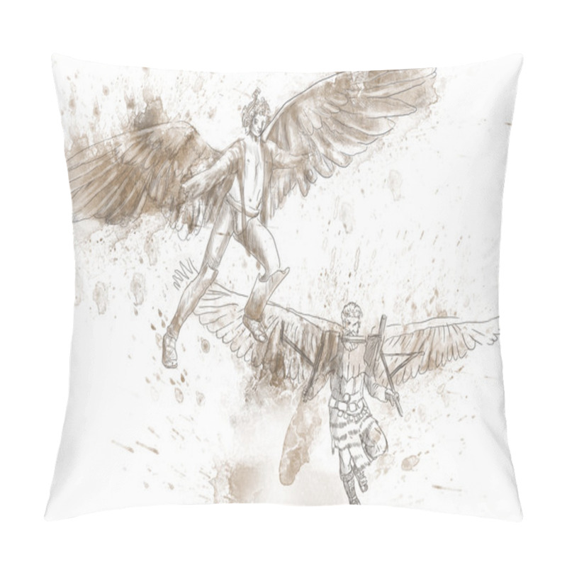 Personality  Icarus and Daedalus pillow covers