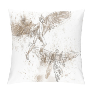 Personality  Icarus And Daedalus Pillow Covers