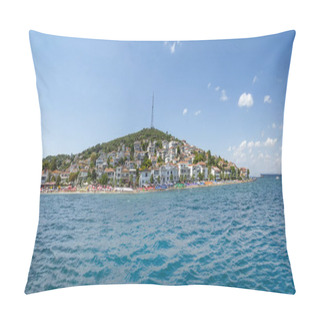 Personality  Buyukada Island Street View. Buyukada Is One Of The Princes Islands On Marmara Sea. Pillow Covers