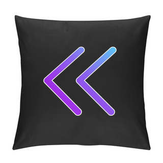 Personality  Backward Blue Gradient Vector Icon Pillow Covers