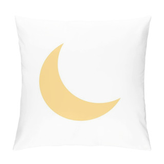 Personality  Moon, Night, Sleep, Natural  Flat Color Icon. Vector Icon Banner Pillow Covers