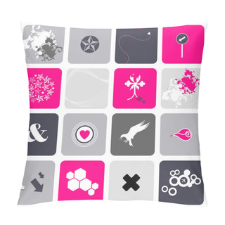 Personality  Set Of Abstract Symbols Pillow Covers