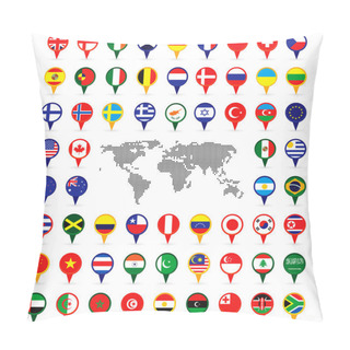 Personality  World Flags Pillow Covers