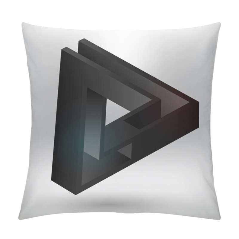 Personality  Vector Black Triangular Element. Pillow Covers