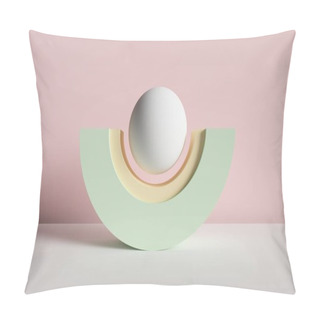 Personality  3d Render, Abstract Background, Primitive Geometric Shapes, Pastel Color Palette, Simple Mockup, Minimal Design Elements Pillow Covers