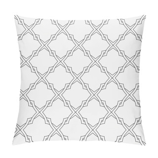 Personality  Seamless Geometric Pattern With Curved Lines. Wavy Modern Fashion Background With Diamond For Design Postcard, Poster, Flyer, Cover. Simple Lattice Graphic Design Vector. Pillow Covers