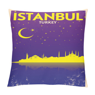 Personality  Istanbul Vintage Poster Pillow Covers