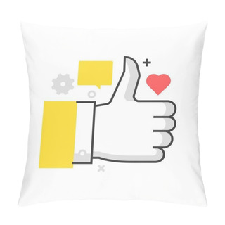 Personality  Color Box Icon, Social Campaign Illustration, Icon Pillow Covers