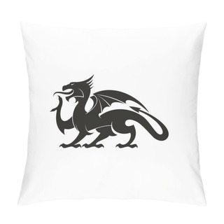 Personality  Dragon Or Gryphon Isolated Medieval Heraldry Beast. Vector Mythical Creature With Eagle Legs And Wings Pillow Covers