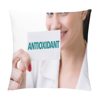 Personality  Woman Holding Signboard Pillow Covers