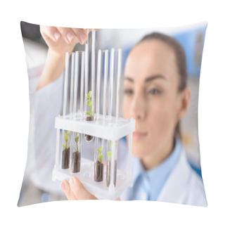 Personality  Scientist With Laboratory Tubes Pillow Covers