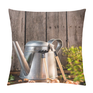 Personality  Watering Can And Garden Tools  Pillow Covers