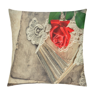 Personality  Love Letters, Rose Flower And Antique Lace Pillow Covers
