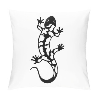Personality  Black And White Salamander Logo Pillow Covers