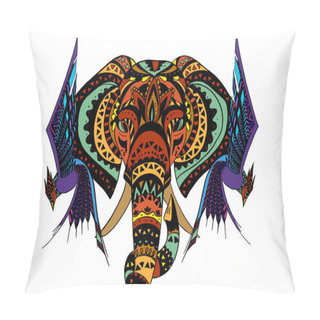 Personality  Vintage Graphic Vector Indian Lotus Ethnic Elephant. African Tribal Ornament. Can Be Used For A Coloring Book, Textile, Prints, Phone Case, Greeting Card Pillow Covers