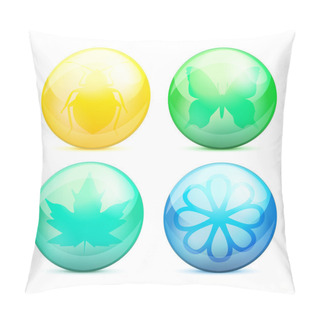 Personality  Vector Set Of Eco Buttons. Pillow Covers