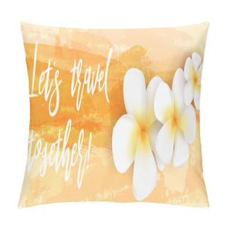 Personality  Brushed Travel Backgrounds With Flowers Pillow Covers