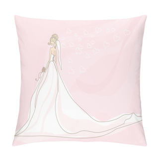 Personality  Beautiful Bride Card Pillow Covers