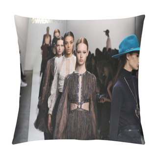 Personality  Zimmermann Fashion Show During Mercedes-Benz Fashion Week Fall Pillow Covers