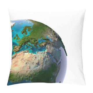 Personality  Realistic Planet Earth With Natural Water Pillow Covers