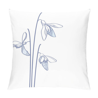 Personality  Vector Blue Flowers Card Pillow Covers