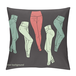 Personality  Vector Background With Pants. Pillow Covers