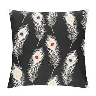 Personality  Seamless Peacock Feathers Pillow Covers