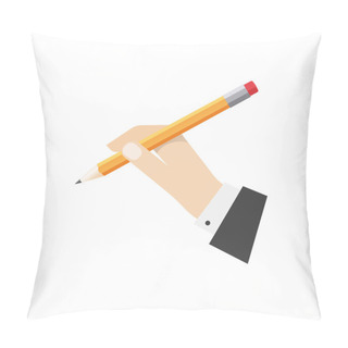 Personality  Hand Holding Pencil Illustration Pillow Covers