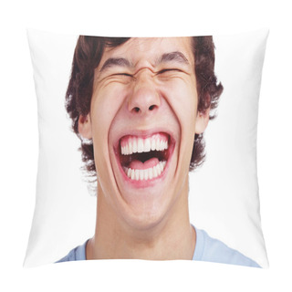 Personality  Happy Teenage Laugh Closeup Pillow Covers
