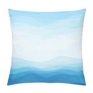 Personality  Abstract Blue Wavy Background Pillow Covers