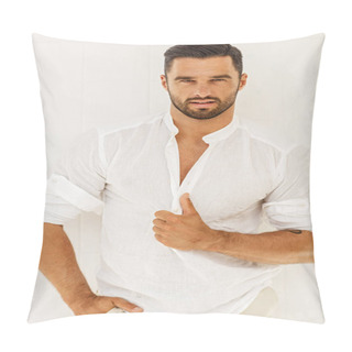 Personality  Handsome Male Model   Pillow Covers