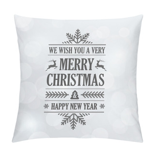 Personality  Merry Christmas Vintage Retro Typography Lettering Design Greeti Pillow Covers