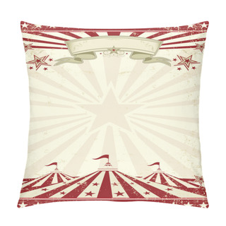 Personality  Circus Grunge Red Poster  Pillow Covers