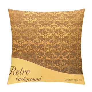 Personality  Gold Classic Retro Background Pillow Covers