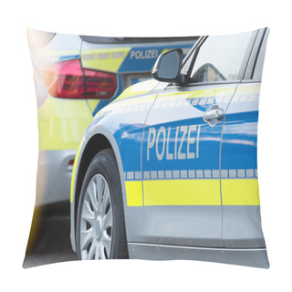 Personality  A Police Car On The Street Pillow Covers