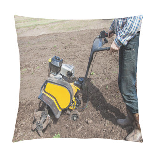 Personality  Man Loosens The Soil Cultivator Pillow Covers